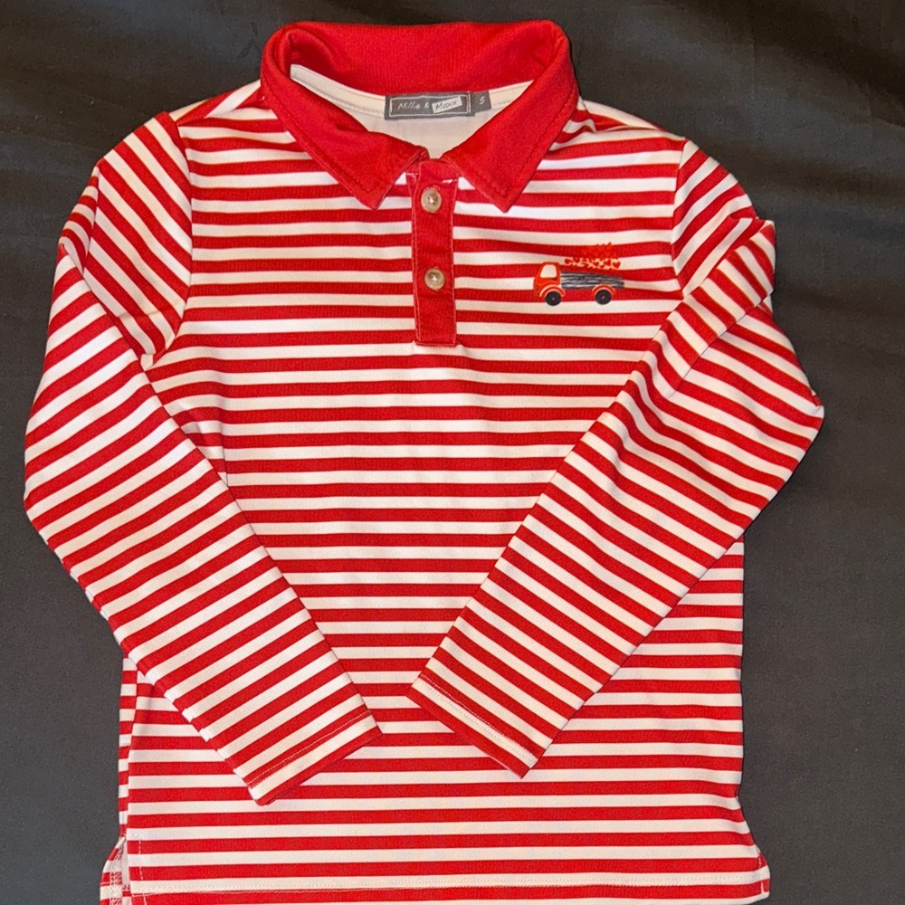 Millie and Max fire truck polo